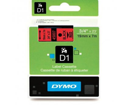 Original Tape DYMO 45807 Black / Red 19mm x 7m