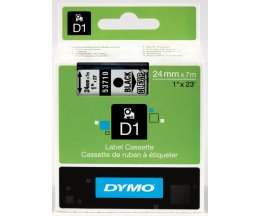 Original Tape DYMO 53710 Black / Transparent 24mm x 7m