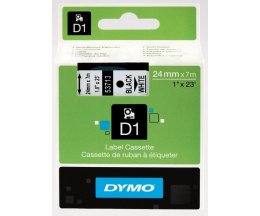 Original Tape DYMO 53713 Black / White 24mm x 7m