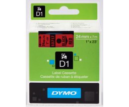 Original Tape DYMO 53717 Black / Red 24mm x 7m