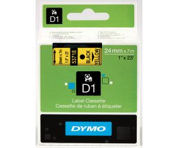 Original Tape DYMO 53718 Black / Yellow 24mm x 7m