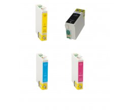4 Compatible Ink Cartridges, Epson T3466 / T3476 / 34 XL Black + Color ~ 1.100 / 950 Pages