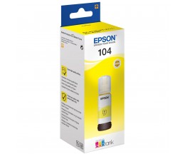 Original Ink Cartridge Epson T00P4 / 104 Yellow 65ml ~ 7.500 Pages