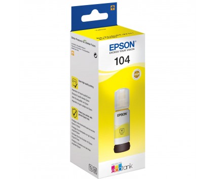 Original Ink Cartridge Epson T00P4 / 104 Yellow 65ml ~ 7.500 Pages
