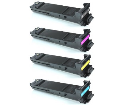 4 Compatible Toner, Konica Minolta A0DKX53 Black + Color ~ 8.000 Pages