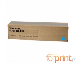 Original Toner Toshiba T-FC 34 EC Cyan ~ 11.500 Pages